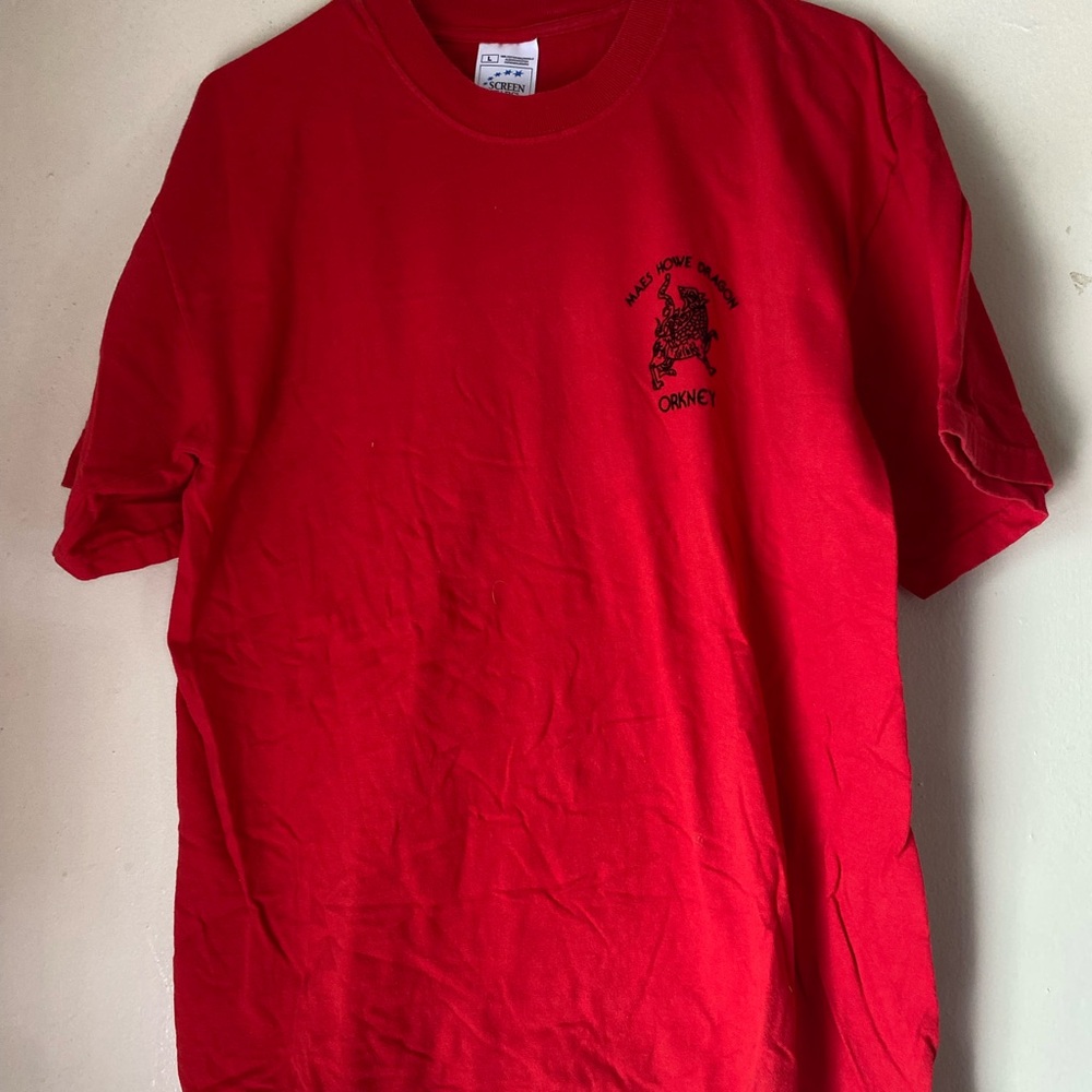 y2k screen stars lg maes howe dragon orkney shirt 100% Cotton